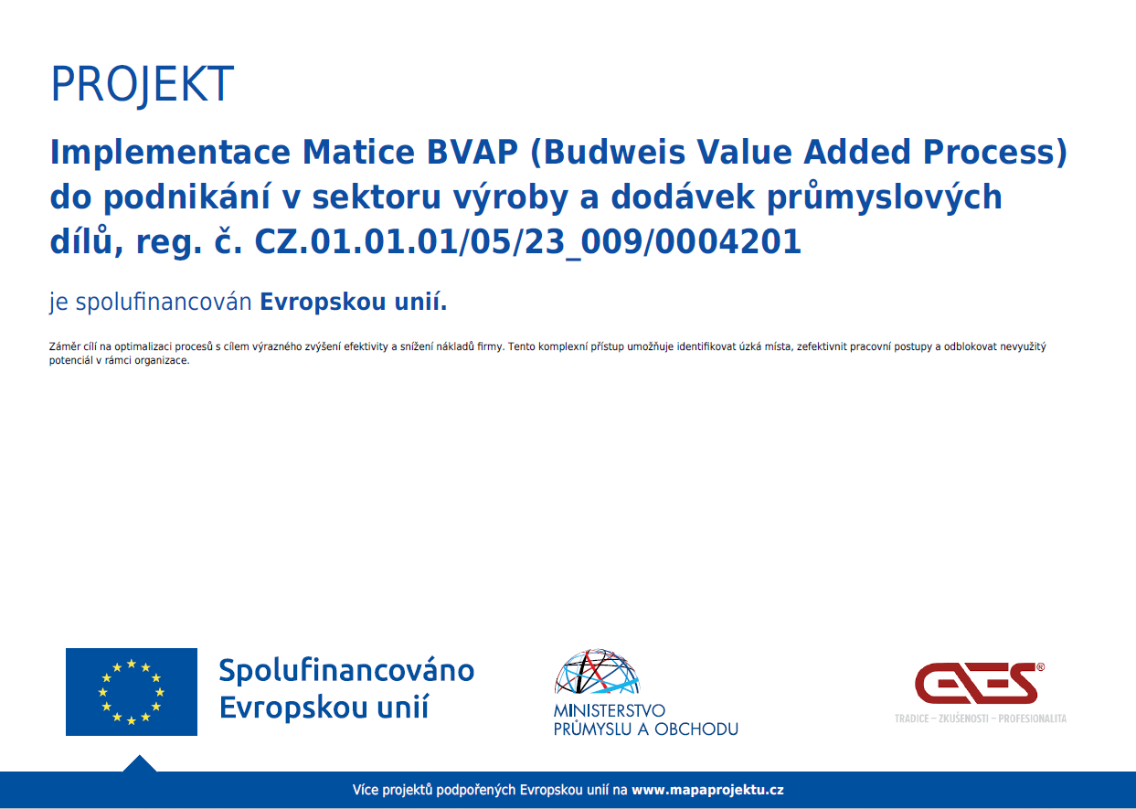 Implementierung der BVAP-Matrix (Budweis Value Added Process) in das Geschäft im Sektor Fertigung und Lieferung industrieller Teile